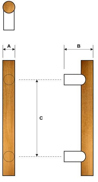 Rockwood RM4100 Door Pull Product Specs