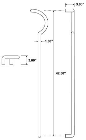 Rockwood RM4302 Door pull Product Specs