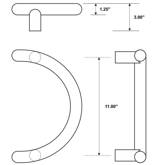 Rockwood RM4500 Door Pull Product Specs