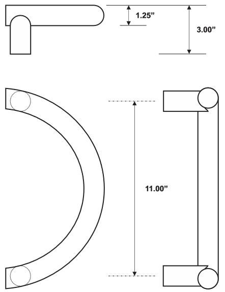 Rockwood RM4502 Door Pull Product Specs