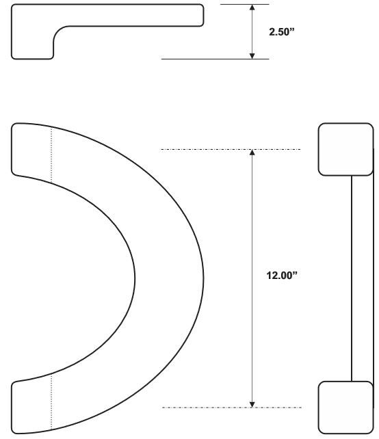 Rockwood RM4550 Door Pull Product Specs