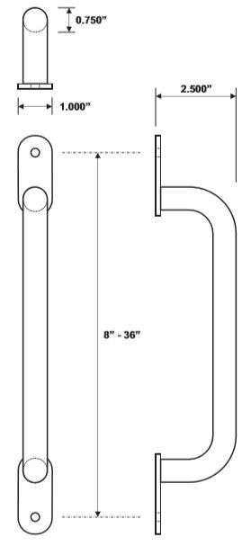 Rockwood RM4800 Door Pull Product Specs