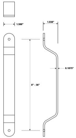 Rockwood RM4820 Door Pull Product Specs