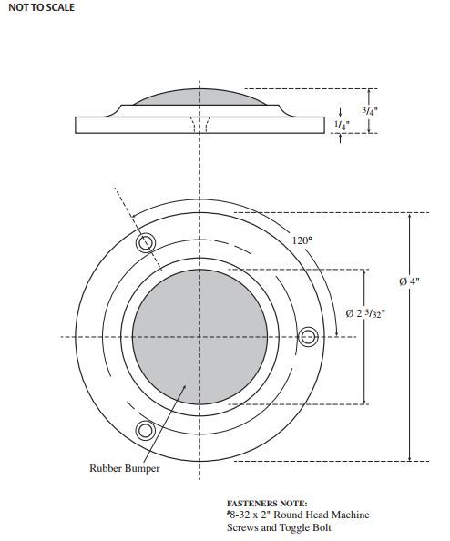 Rockwood R415 Solid Cast Wall Stop Product Specs