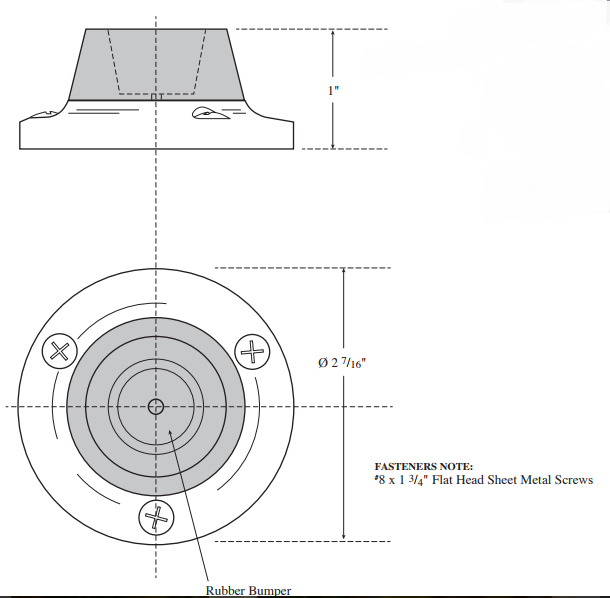 Rockwood R416  Cast Wall Stop Product Specs