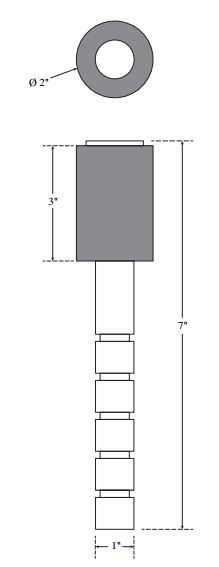 rockwood heavy duty wrought stainless steel with black rubber bumper