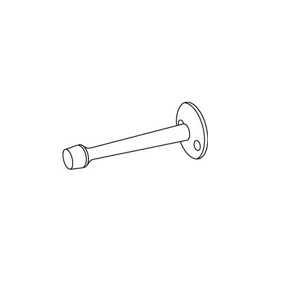 Rockwood smooth baseboard door stop, 3-3/4" projection