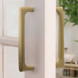 Door pull bar installed on a door