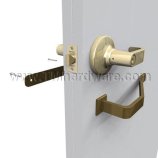 Trim protector bar installed on a door