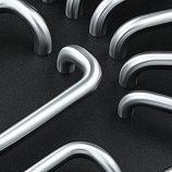 Tubular Shaped Door Pulls in Chrome Finish