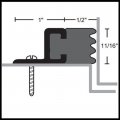 NGP 108N Door Gasket, 1" Aluminum Casing with .5" Neoprene Sponge Seal
