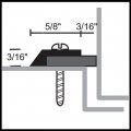 NGP 110N Door Gasket, .625" Aluminum Casing with .1875" Neoprene Sponge Seal