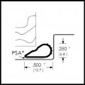 Zero #188 Adhesive Weatherstrip, .5" Wide Silicone Teardrop