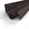 NGP 119N Door Shoe Sweep, U Shaped Aluminum Casing with Rain Drip and .75" Neoprene Seal