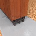 NGP 12T Door Shoe Sweep, Aluminum Track with .6875" Thermoplastic Triple Fin Seals