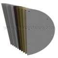 Rockwood 80 Push Plate, Semi Circle Design, Standard Guage .050" Thick