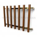 Rockwood ArborTek RM4130 - RM4150 Wooden Offset Pull with Contrasting Posts and Flat Ends, up to 48" OA
