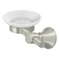Deltana 88 Bath Series, Frosted Glass Soap Dish Satin Nickel (US15) Finished