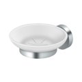 Deltana BBS Bath Series Solid Brass, Frosted Glass Soap Dish Satin Brass (US4) Finished