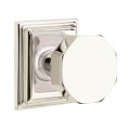 Emtek Octagon Door Knob, Modern Designer Brass, Passage, Modern Rosette, Satin Brass (US4) Finish