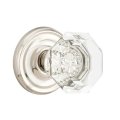 Emtek Old Town Glass Door Knob, Passage with #8 Rosette in Polished Brass (US3) Finish