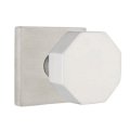Emtek, Cast Stainless Steel Series, Passage, Octagon Knob, Disk Rosette, Brushed Stainless Steel Finish