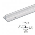 Hettich Grant 2014 Continuous Floor Guide, Surface Mounted, Aluminum