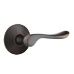 Emtek Luzern Door Handle, Modern Classic Brass, Passage, Modern Rosette, Satin Brass (US4) Finish