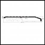 Zero #104 Transitional Threshold, 6" (W) Aluminum, .5" Offset