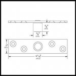 Pemko 106R/94 Roller Guide, Steel/Brass