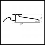 Pemko #136 Interlocking Threshold, 4.8" W Aluminum or Bronze with Water Return, 1" H