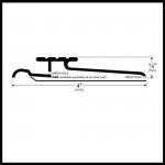 Pemko #142, Interlocking Threshold, 4" Wide, Aluminum, with Water Return