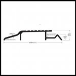 Zero #175 Interlocking Threshold, 5" Aluminum or Bronze with Water Return, .875"H