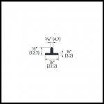 Hettich Grant 2014 Continuous Floor Guide, Surface Mounted, Aluminum