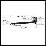 Zero #267 Rabbeted Threshold Stop, Aluminum with Neoprene Gasket, 2.155" Wide