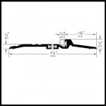 Pemko #279x224FG Latching Panic Exit Threshold, 4.5" Aluminum with Thermal Break and Seal, .5" H