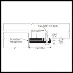 Zero #302FS Door Gasket, Aluminum or Bronze with .6" Neoprene and Fire Stop