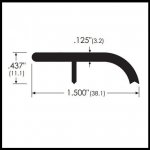 Zero #304 Interlocking Threshold Cap or Half Threshold, 1.5" Aluminum with .437" Height