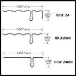 Zero #4, 400, 4000 Metal Weatherstrip, Wooden Windows, for Upper Sash Jambs