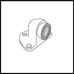 Rockwood 481 Heavy Duty Cast Brass Floor Mounted Door Stop, 1-5/8" Height, Satin Chrome Finish - QuickShip