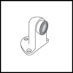 Rockwood 481H High Heavy Duty Cast Brass Floor Mounted Door Stop, 2-1/4" Height, Satin Chrome Finish - QuickShip