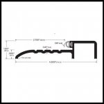 Zero #561 Rabbeted Threshold, 4.5" W Aluminum With Neoprene Gasket, 1" Clearance