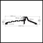 Zero #563 Rabbeted Threshold, 3.5" Aluminum with Neoprene Gasket, .875" H