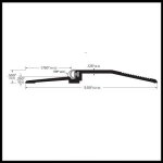 Legacy #3665 Rabbeted Threshold, 5" (W) Aluminum with Neoprene and Grip Saddle, .5" H
