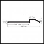 Zero #663 Threshold Stop, 3" (W) Aluminum, .375" H