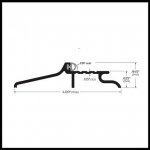 Zero #73 Interlocking Rabbeted Threshold, 4" (W) Aluminum with Neoprene Gasket, .945" H