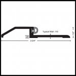 NGP 8135 Rabbeted Threshold, 3.75" Aluminum with Choice of Seals, Low Profile, .5" Height