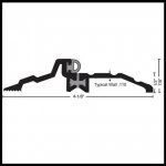 NGP 8434 Latching Panic Exit Threshold, 4.125" Aluminum with Thermal Break and Choice of Seals, .875" Height