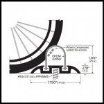Zero Shower Threshold, Wheelchair Accessible with Neoprene Seal, 1.75" W, 1" H