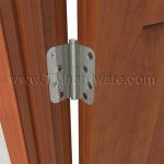 Deltana 5/8" Radius Corner Hinge, with Staggered Hole Pattern, Plain Bearing, 4" x 4"